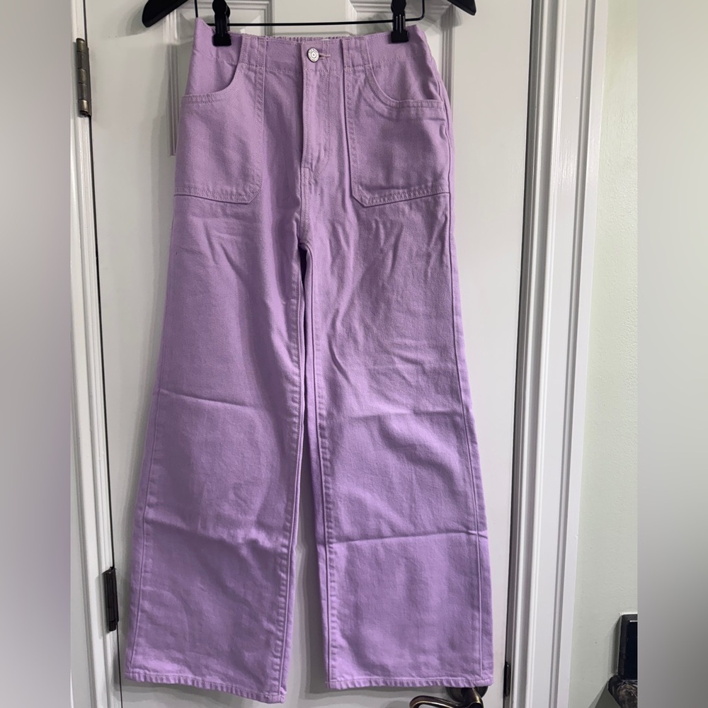 XL Old Navy Girls 16 Lilac High-Rise Wide Leg Pants